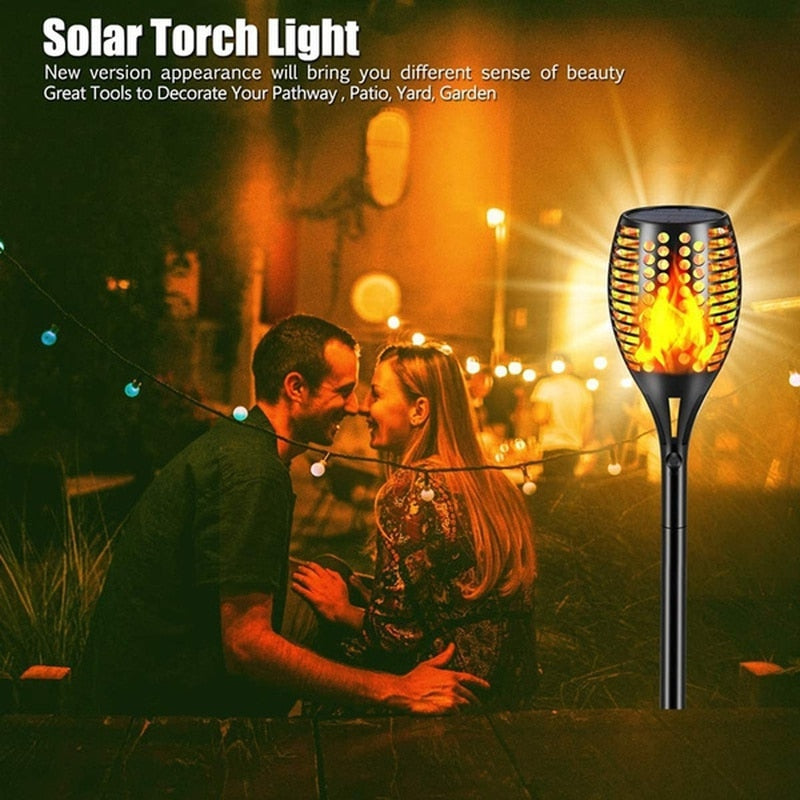 Flame Torch Solar Powered LED Outdoor Flickering Lights