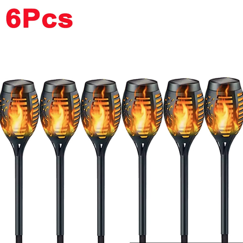 Flame Torch Solar Powered LED Outdoor Flickering Lights