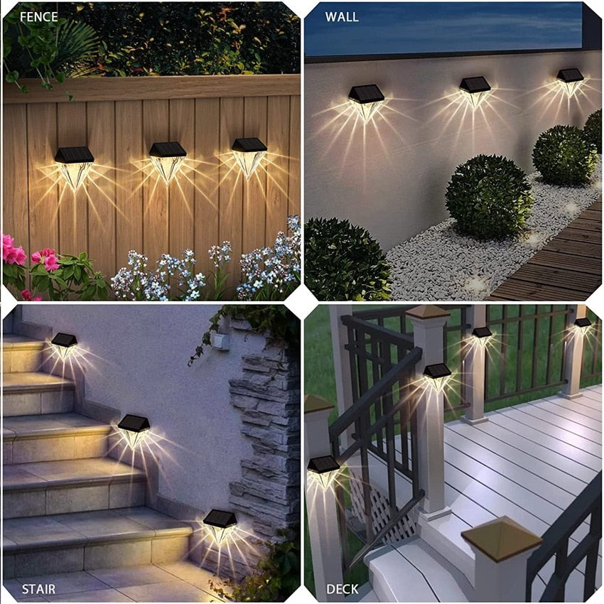 Diamond Style Solar Powered LED Outdoor Lights