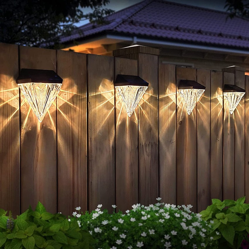 Diamond Style Solar Powered LED Outdoor Lights