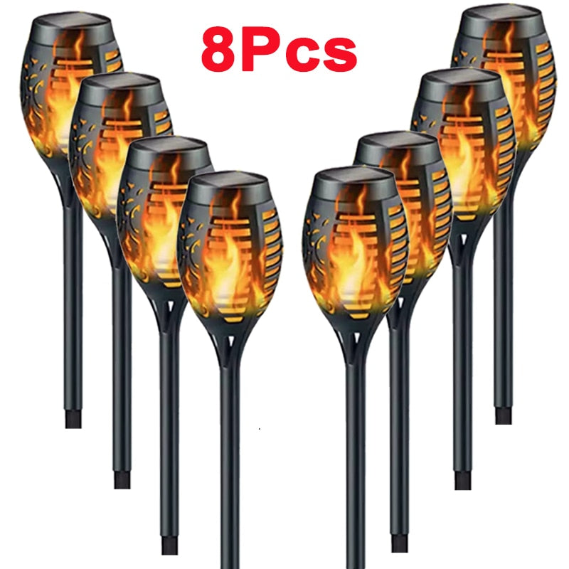 Flame Torch Solar Powered LED Outdoor Flickering Lights