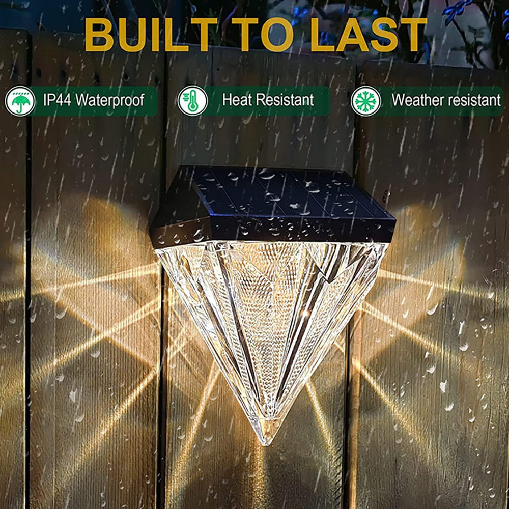 Diamond Style Solar Powered LED Outdoor Lights