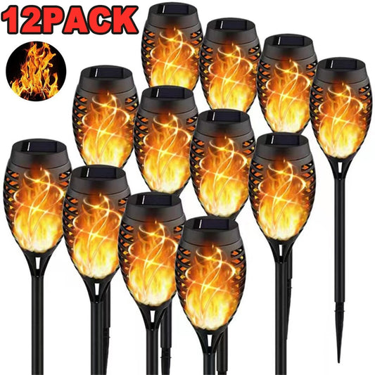 Flame Torch Solar Powered LED Outdoor Flickering Lights